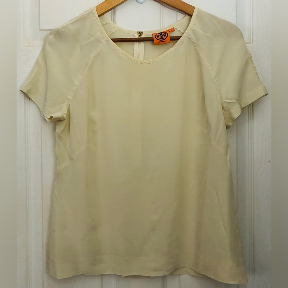 Tory Burch Light Cream Short Sleeve Tee